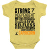 Strong Independent Motivated Capricorn Baby Onesie