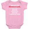 Smartass March Girl Baby Onesie