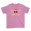 fummy pink skull long sleeve Youth Tee