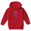two coloured patterned skull   mens funny Youth Hoodie