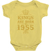kings are born in 1955 Baby Onesie