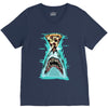 pizza shark graphic V-Neck Tee