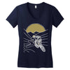 mountain biker Women's V-Neck T-Shirt