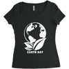 earth day planet Women's Triblend Scoop T-shirt