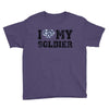i love my soldier navy camouflage Youth Tee