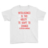 adapt or die encoded (white) Youth Tee