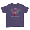 my hero is now my angel breast cancer awareness Youth Tee