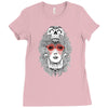 girl and skull Ladies Fitted T-Shirt