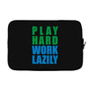 play hard, work lazily Laptop sleeve