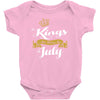 kings are born in july Baby Onesie