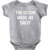 The Ocean Made Me Salty Baby Onesie