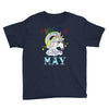 unicorns are born in may cute unicorn Youth Tee