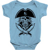 skull with beard Baby Onesie