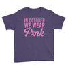 in october we wear pink Youth Tee