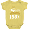 kings are born in 1987 Baby Onesie