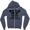 Real Men Coach Girls Softball Dad Zipper Hoodie