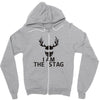 i am the stag stag night hen wedding mens Zipper Hoodie