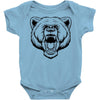 angry bear head Baby Onesie