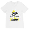 Kings Are Born In January V-Neck Tee