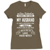 Dear Husband, Love, Your Favorite Ladies Fitted T-Shirt