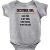 December Girl Baby Onesie