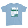 i wear emerald green for liver cancer awareness Youth Tee