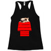 snoopy parody pug w Racerback Tank