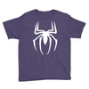 spiderman white logo Youth Tee