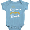 queens are born in march Baby Onesie