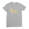 dachshund flower Ladies Fitted T-Shirt