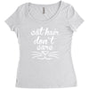 cat hair don't care cute crazy cat Women's Triblend Scoop T-shirt
