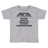 Smartass April Girl Toddler T-shirt