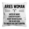 Aries Woman Throw Pillow