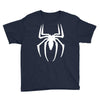 spiderman white logo Youth Tee
