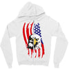 american eagle usa flag head Zipper Hoodie