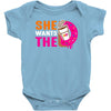 She Wants The D - Dunkin Donuts Baby Onesie