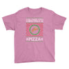 All I Want For Christmas Is Pizza Ugly Christmas For Dark Youth Tee