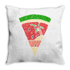 watermelon and beach Throw Pillow
