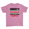 nobody's walking out on this fun old fashioned family christmas we're Youth Tee