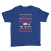 christmas ugly shark Youth Tee