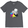 printer V-Neck Tee
