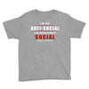 I'm Not Anti Social Youth Tee