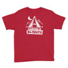 white ink camping is in tents funny Youth Tee