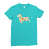 dachshund flower Ladies Fitted T-Shirt