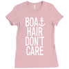boat hair don't care Ladies Fitted T-Shirt