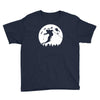 skiier moon moonlight silhouett Youth Tee