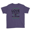 Love Actually Is All Around Ugly Christmas for light Youth Tee