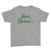 merry christmas green glitter Youth Tee