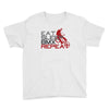 eat sleep bmx repeat Youth Tee
