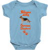 Sleeps With German Shepherd Baby Onesie
